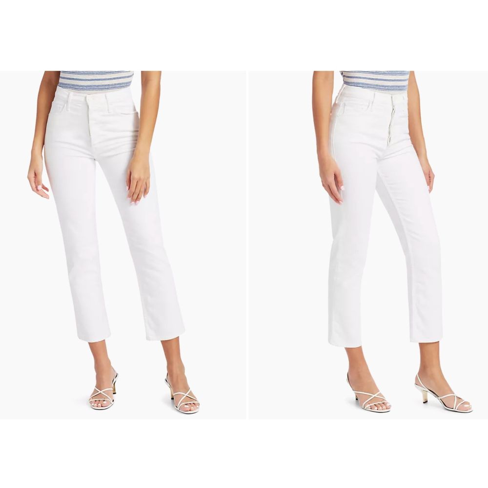 Mother The Tomcat High-Rise Ankle Straight-Leg Jeans Size 31
